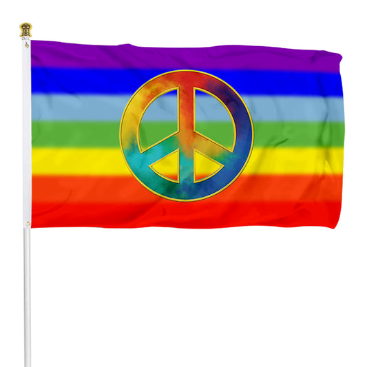 Fyon Rainbow Peace Flag Indoor and outdoor banner 01