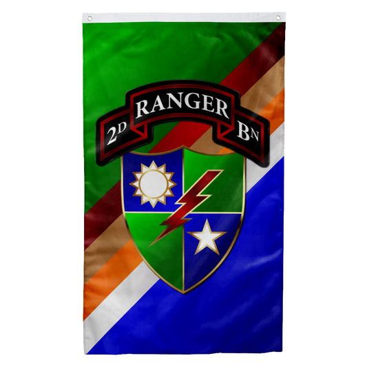 Fyon 2D Ranger Bn Vertical Flash Flag  Indoor and outdoor banner