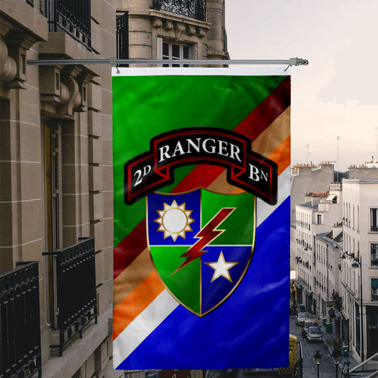 Fyon 2D Ranger Bn Vertical Flash Flag  Indoor and outdoor banner