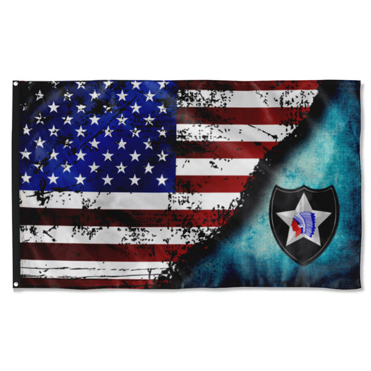 Fyon 2ND ID Stars And Stripes Flag Indoor and outdoor banner