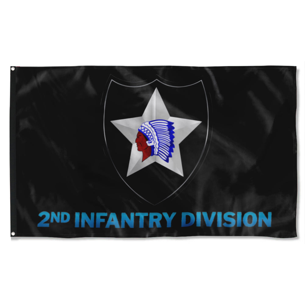 Fyon 2ND Infantry Division Black Flag Indoor and outdoor banner
