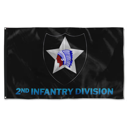 Fyon 2ND Infantry Division Black Flag Indoor and outdoor banner
