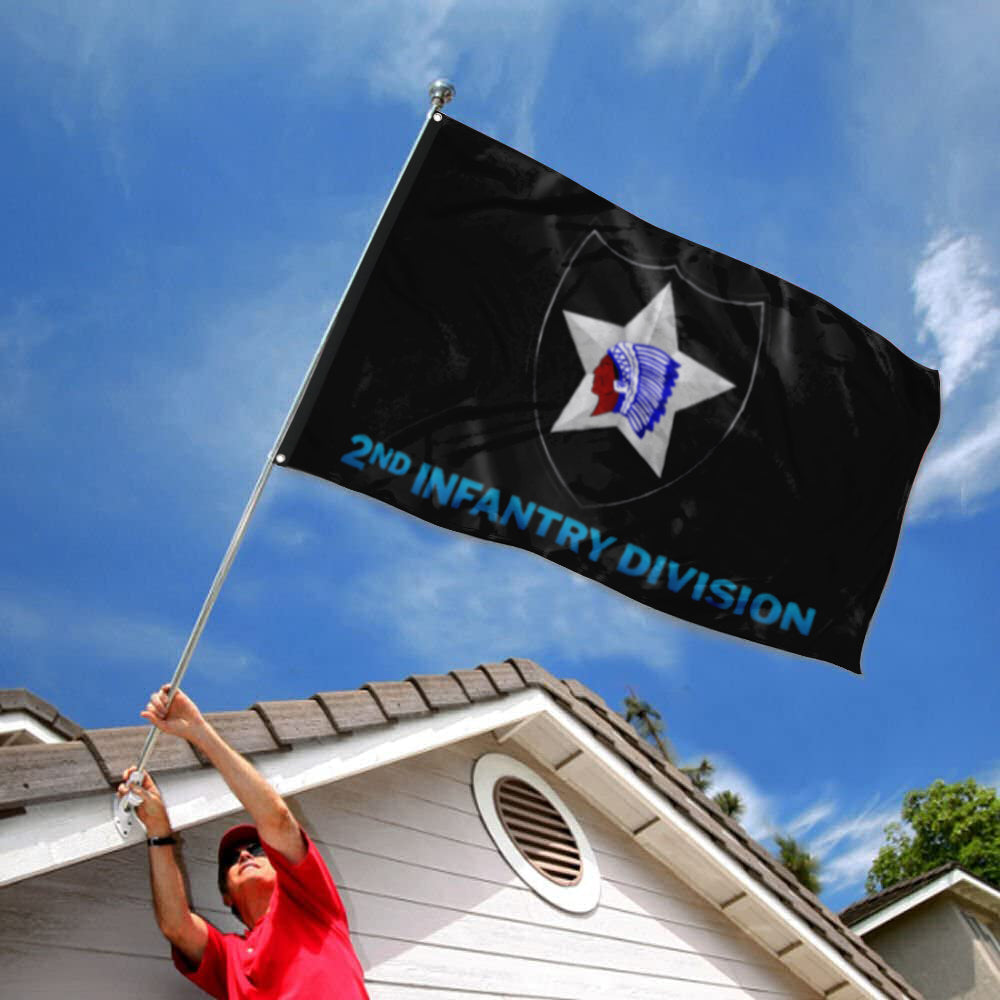 Fyon 2ND Infantry Division Black Flag Indoor and outdoor banner