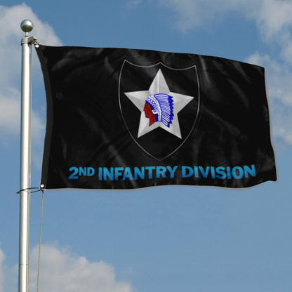 Fyon 2ND Infantry Division Black Flag Indoor and outdoor banner
