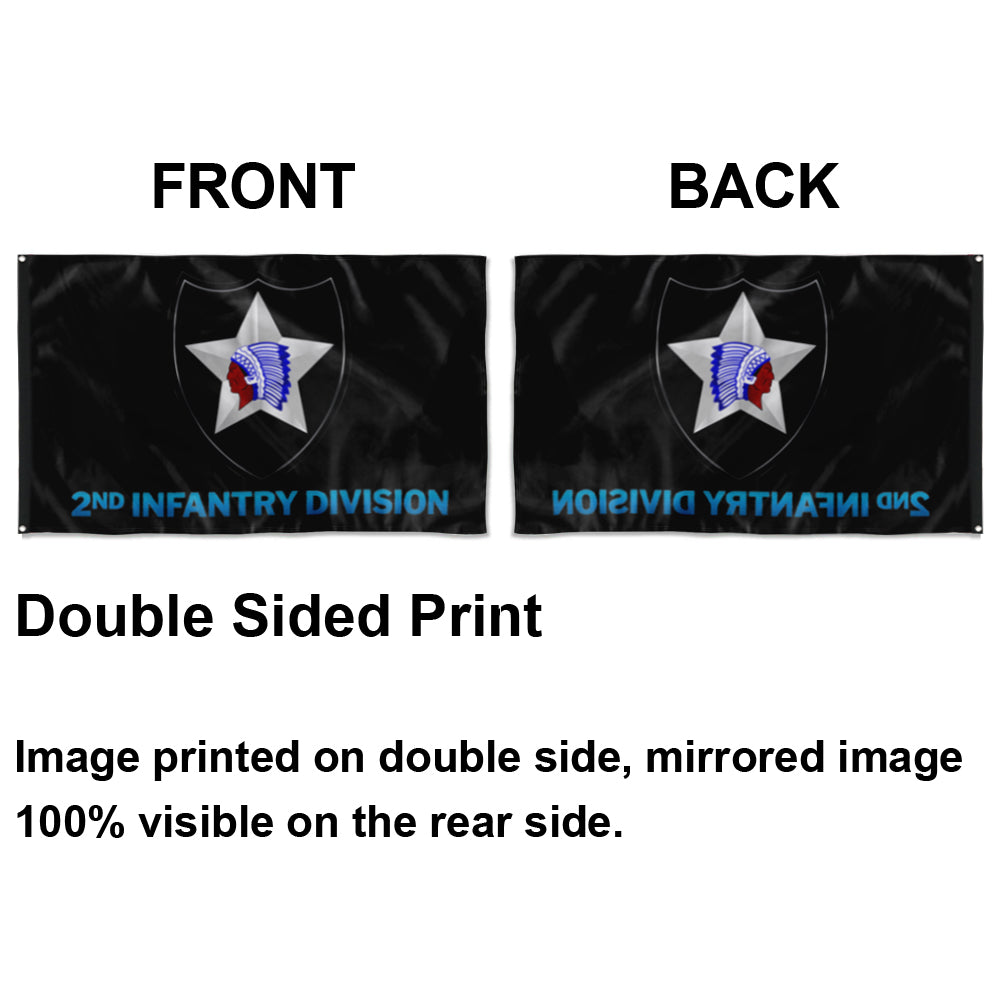 Fyon 2ND Infantry Division Black Flag Indoor and outdoor banner