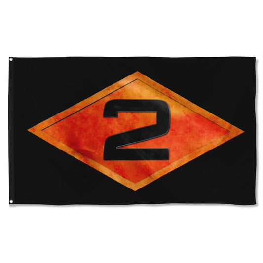 Fyon 2ND Ranger Battalion Diamond Flag Indoor and outdoor banner