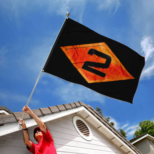 Fyon 2ND Ranger Battalion Diamond Flag Indoor and outdoor banner