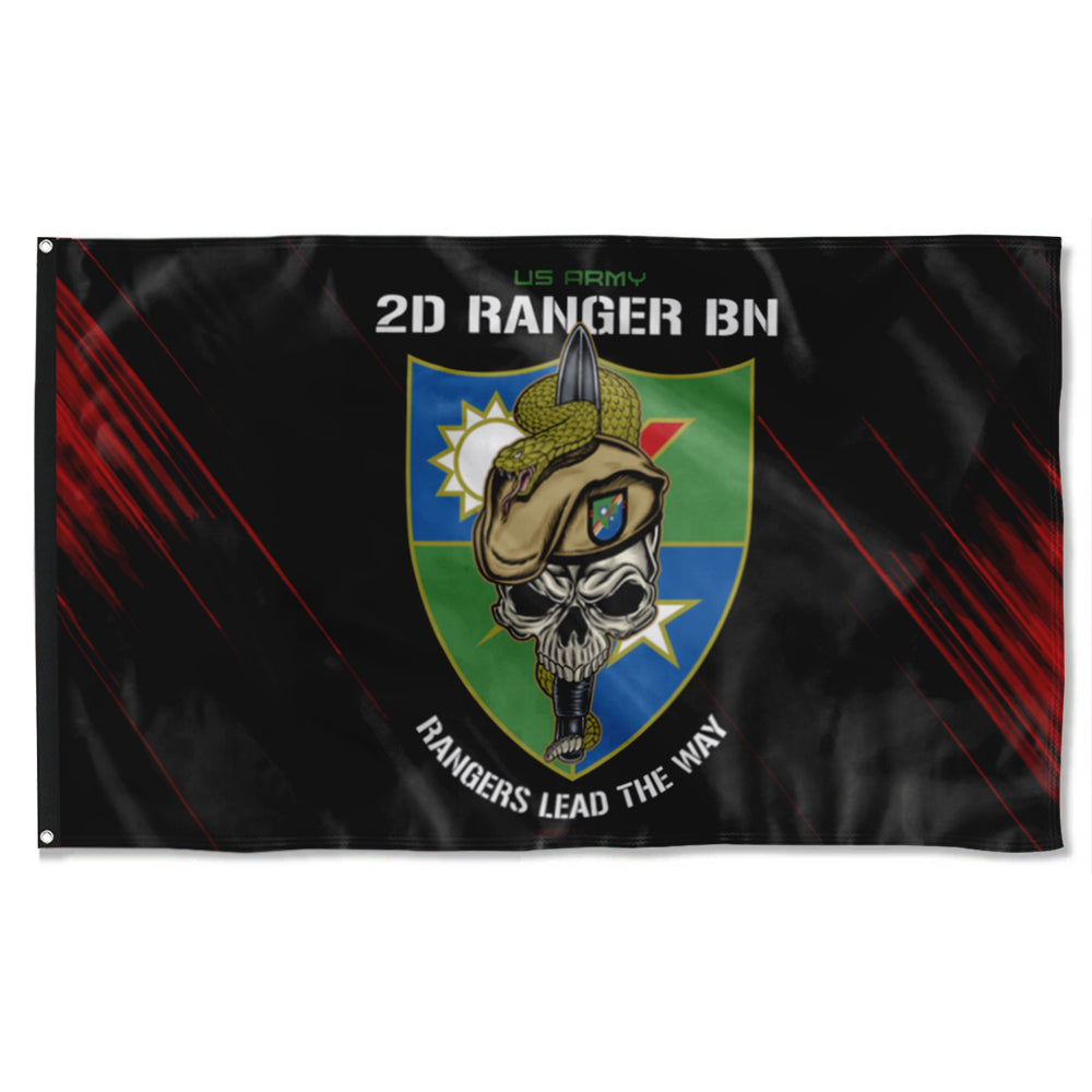 Fyon 2ND Ranger Battalion Snake Eaters Flag Indoor and outdoor banner