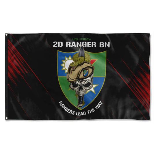Fyon 2ND Ranger Battalion Snake Eaters Flag Indoor and outdoor banner