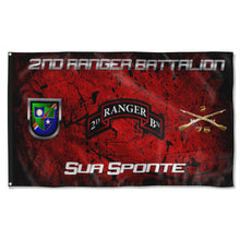 Fyon 2ND Ranger Battalion Sua Sponte Flag Indoor and outdoor banner