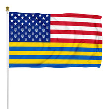 Fyon US Ukrainian Friendship Flag Banner "I Stand With Ukraine" Indoor and outdoor banner