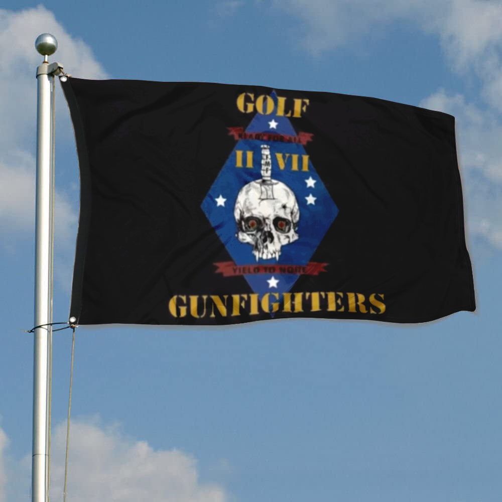 Fyon 2nd 7th Golf Gunfighters Flag Indoor and outdoor banner