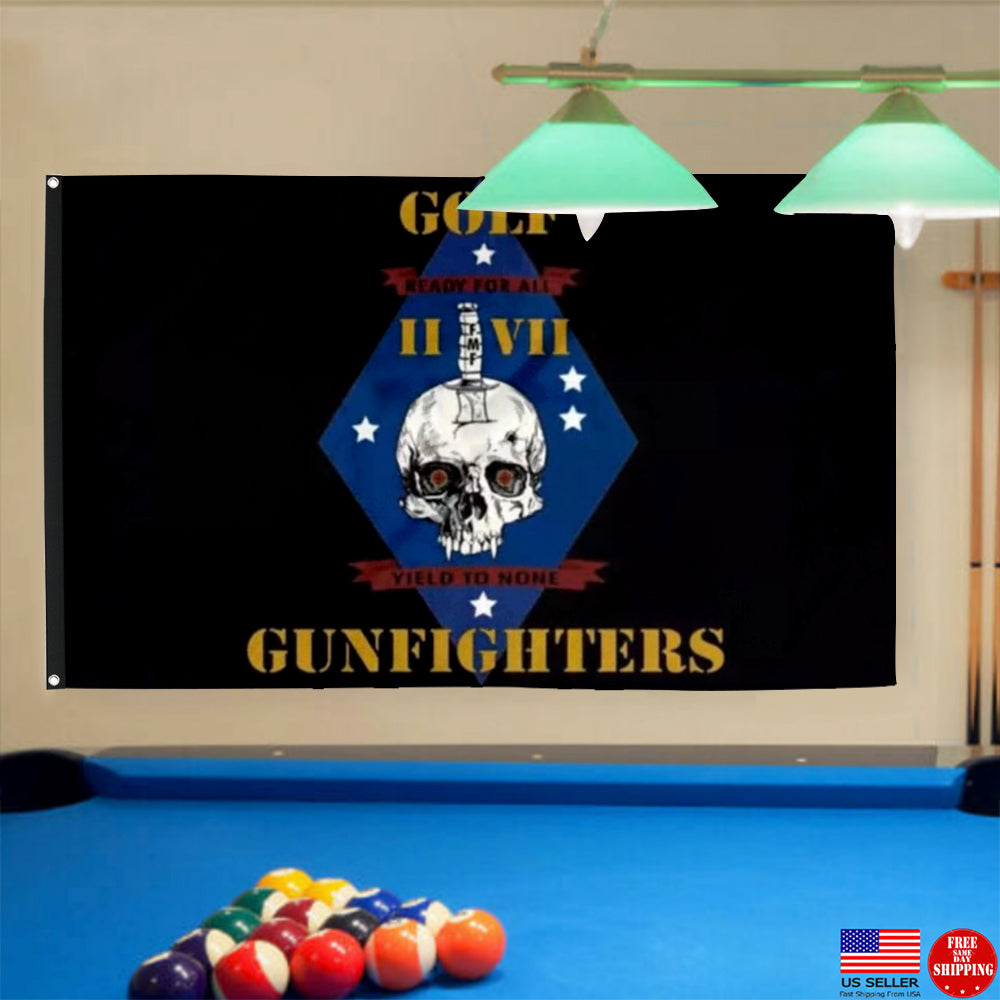 Fyon 2nd 7th Golf Gunfighters Flag Indoor and outdoor banner