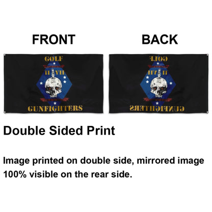 Fyon 2nd 7th Golf Gunfighters Flag Indoor and outdoor banner