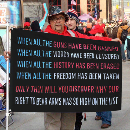 Fyon 2nd Amendment Rights Freedom Flag Indoor and Outdoor Banner