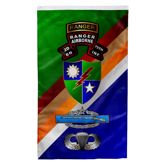 Fyon 2nd Ranger Battalion old Scroll Flag  Indoor and outdoor banner