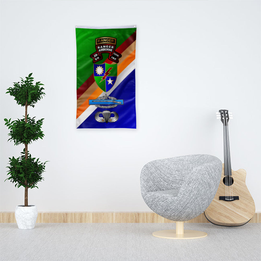Fyon 2nd Ranger Battalion old Scroll Flag  Indoor and outdoor banner