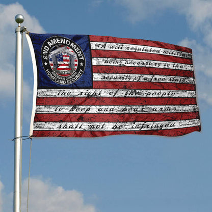 Fyon 2nd Second Amendment 1791 Vintage American Flag Banner