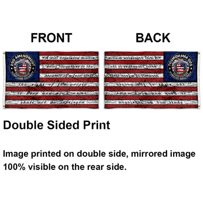 Fyon 2nd Second Amendment 1791 Vintage American Flag Banner