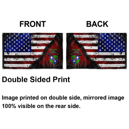 Fyon 3-75 Tabbed Stars and Stripes Flag Indoor and outdoor banner