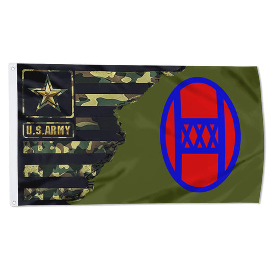 Fyon 30th Infantry division history Flag Banner