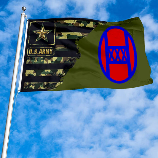 Fyon 30th Infantry division history Flag Banner