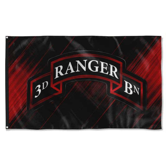 Fyon 3RD Ranger Battalion Scroll Flag Indoor and outdoor banner