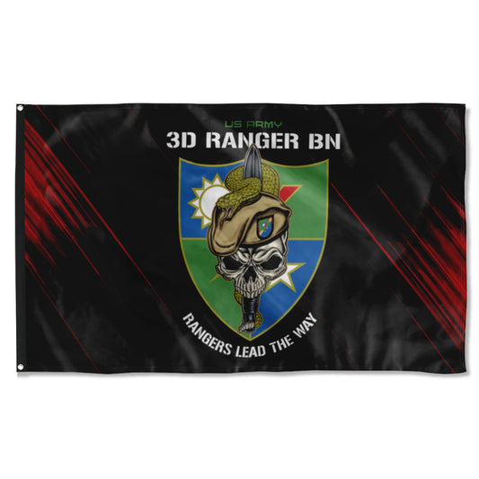 Fyon 3RD Ranger Battalion Snake Eaters Flag Indoor and outdoor banner