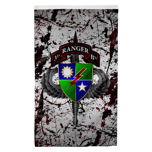 Fyon 3RD Ranger Battalion Splatter Flag Indoor and outdoor banner