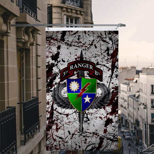 Fyon 3RD Ranger Battalion Splatter Flag Indoor and outdoor banner