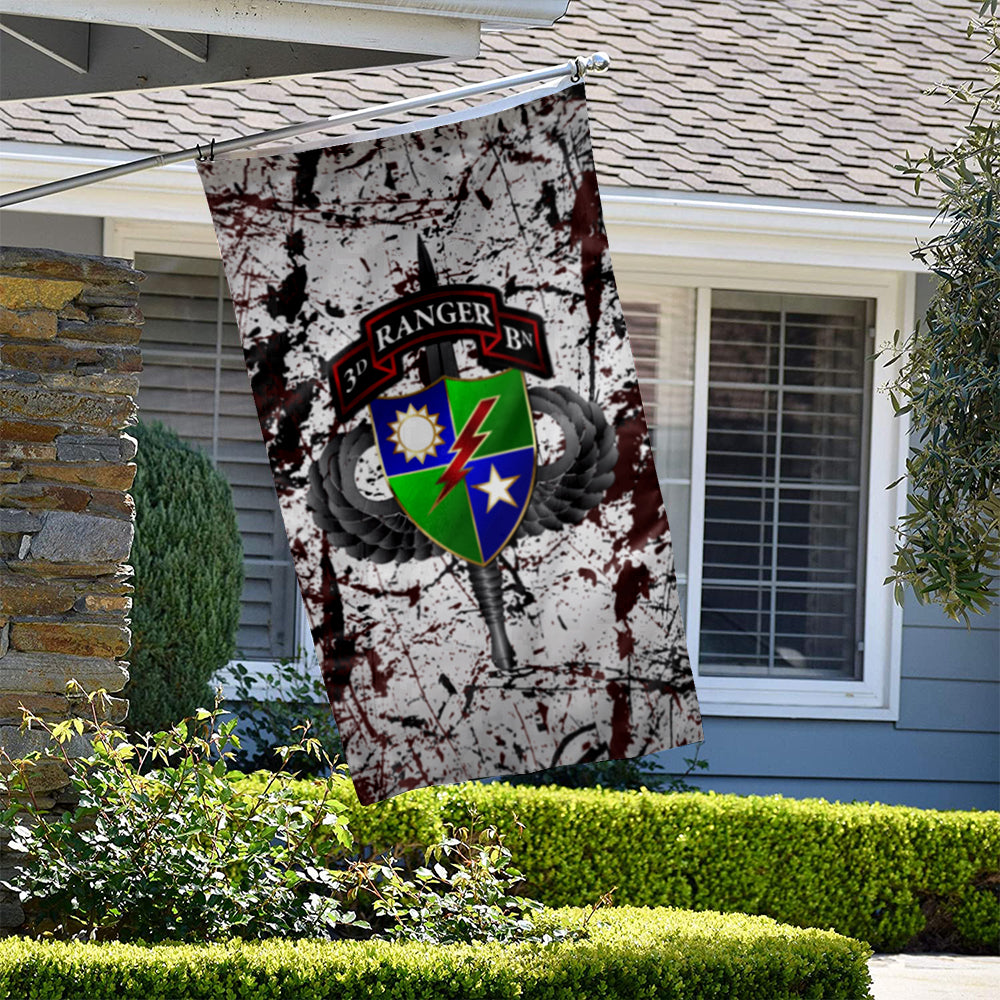 Fyon 3RD Ranger Battalion Splatter Flag Indoor and outdoor banner