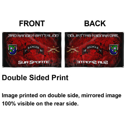 Fyon 3RD Ranger Battalion Sua Sponte Flag Indoor and outdoor banner