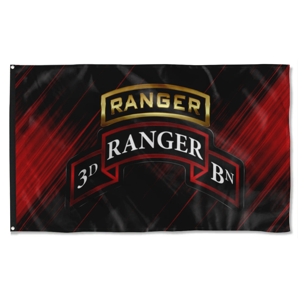 Fyon 3RD Ranger Battalion Tabbed Scroll Indoor and outdoor banner