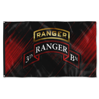 Fyon 3RD Ranger Battalion Tabbed Scroll Indoor and outdoor banner