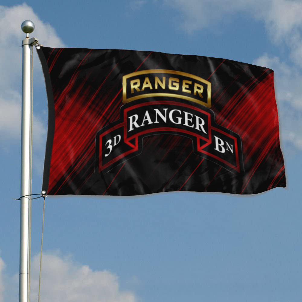 Fyon 3RD Ranger Battalion Tabbed Scroll Indoor and outdoor banner
