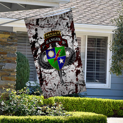 Fyon 3RD Ranger Battalion Tabbed Splatter Flag Indoor and outdoor banner