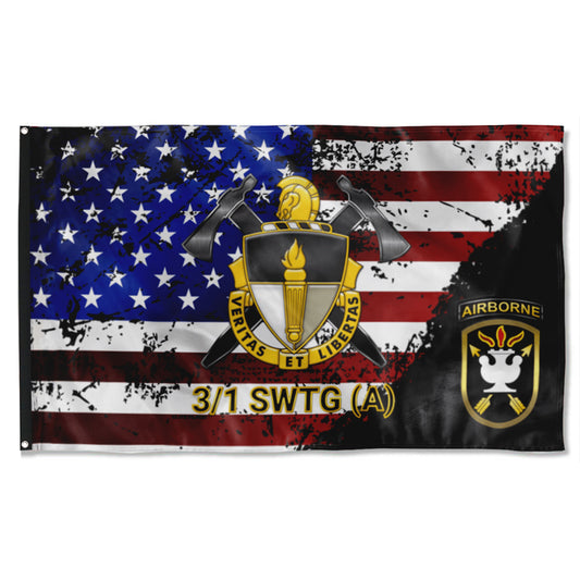 Fyon 3rd Battalion 1st SWTG (A) Star & Stripes Flag  Indoor and outdoor banner