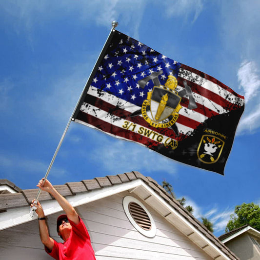 Fyon 3rd Battalion 1st SWTG (A) Star & Stripes Flag  Indoor and outdoor banner