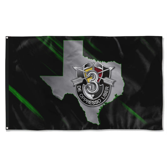 Fyon 3rd SFG texas De Oppresso Liber Flag  Indoor and outdoor banner