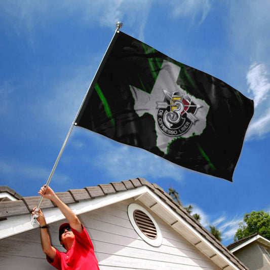 Fyon 3rd SFG texas De Oppresso Liber Flag  Indoor and outdoor banner