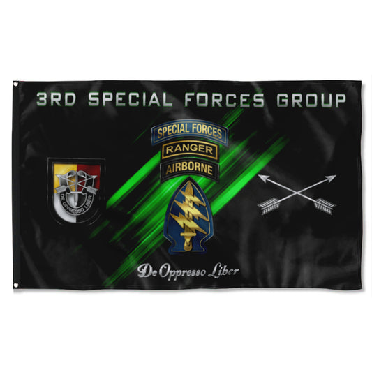 Fyon 3rd Special Forces Group Tabbed Flag  Indoor and outdoor banner