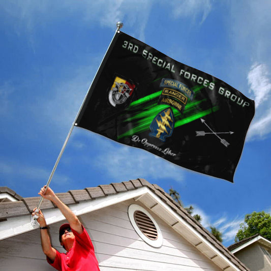 Fyon 3rd Special Forces Group Tabbed Flag  Indoor and outdoor banner