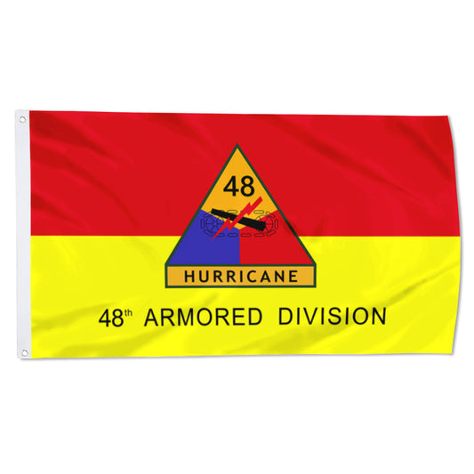 Fyon US Army 48th Armored Division Flag Hurricane Banner