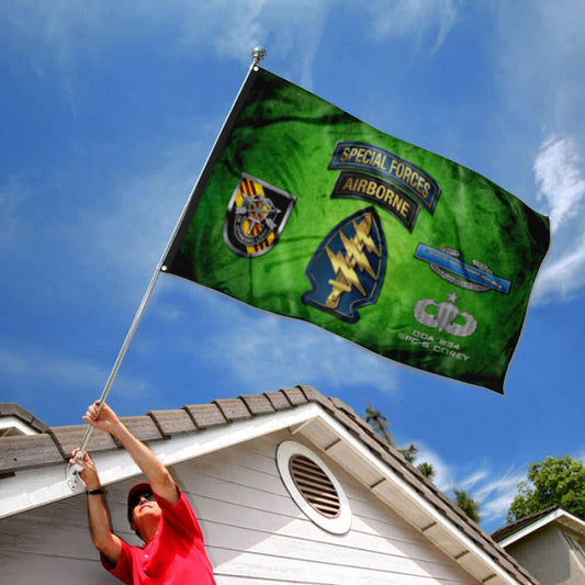 Fyon 5th SFG CIB Airborne Flag  Indoor and outdoor banner