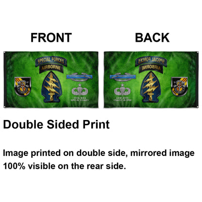 Fyon 5th SFG CIB Airborne Flag  Indoor and outdoor banner
