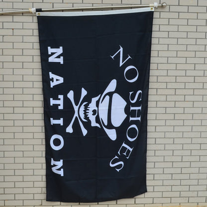 Fyon No Shoes Nation Flag Banner Black