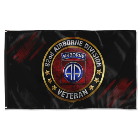 Fyon 82ND Airborne Division Black Veterans Flag Indoor and outdoor banner