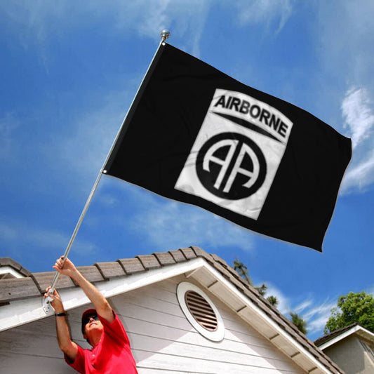 Fyon 82ND Airborne Division Black And White Flag Indoor and outdoor banner