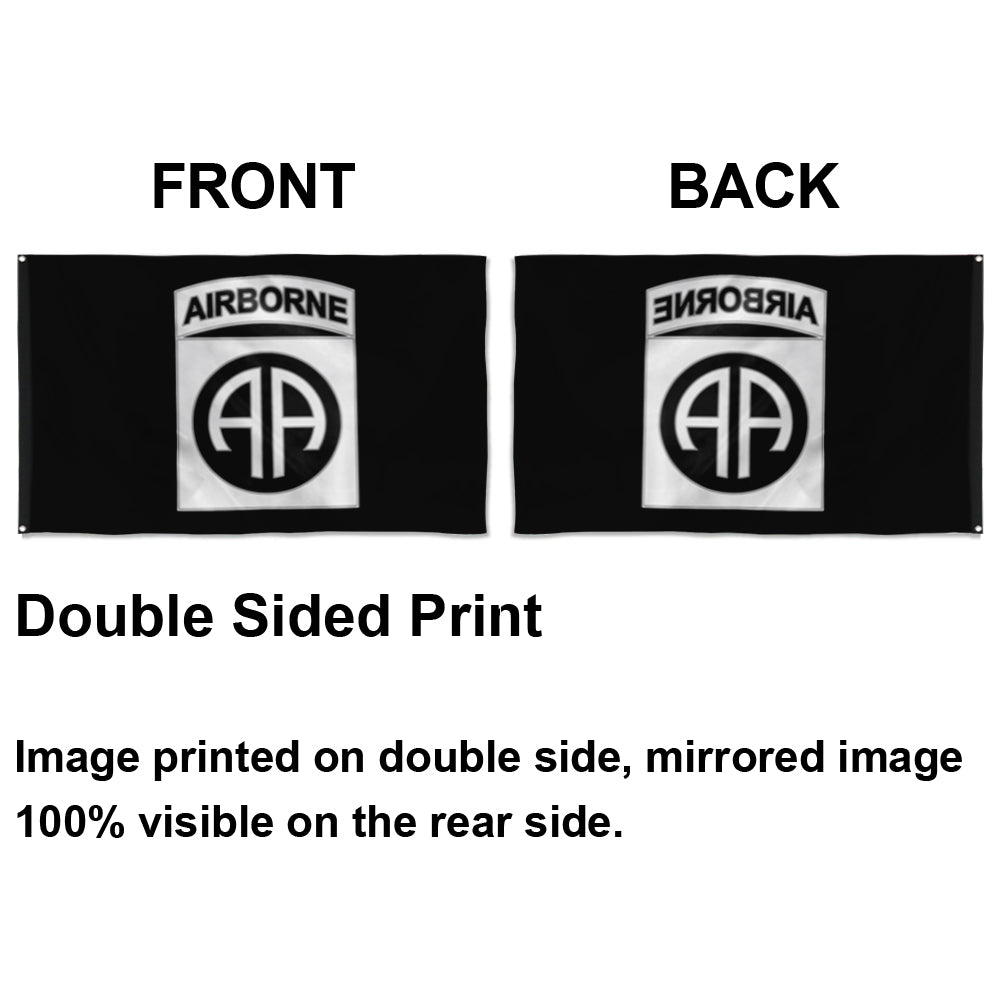 Fyon 82ND Airborne Division Black And White Flag Indoor and outdoor banner