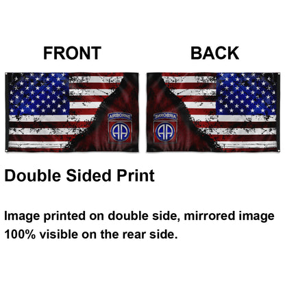 Fyon 82ND Airborne Division Stars And Stripes Flag Indoor and outdoor banner